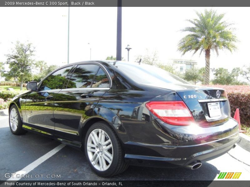Black / Black 2009 Mercedes-Benz C 300 Sport
