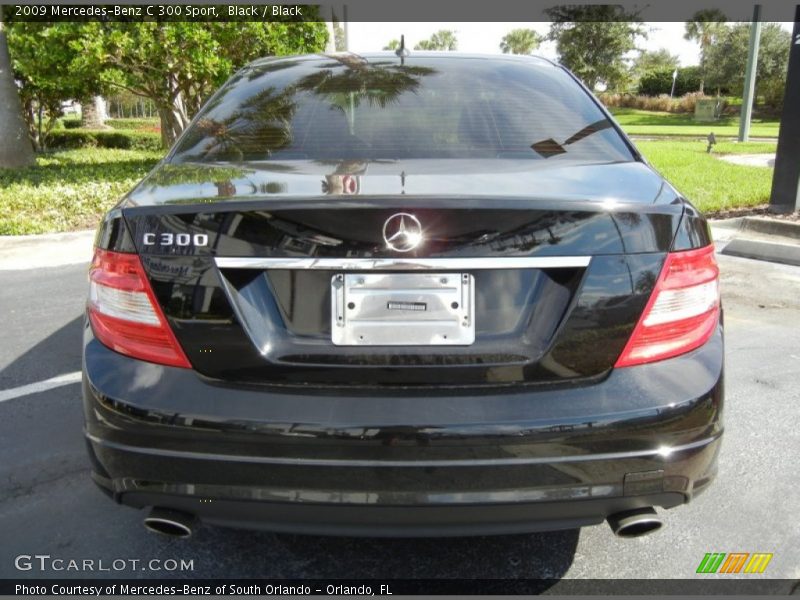 Black / Black 2009 Mercedes-Benz C 300 Sport