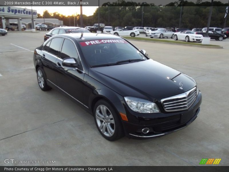 Black / Black 2009 Mercedes-Benz C 300 4Matic