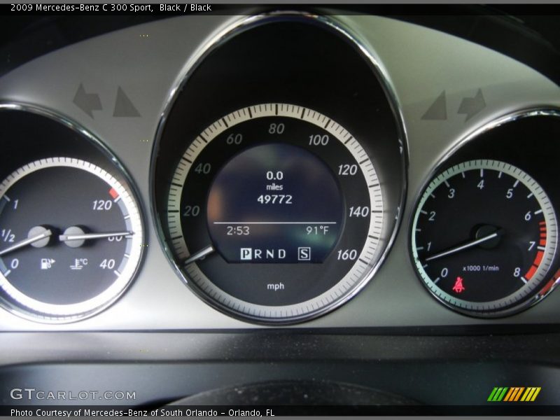 Black / Black 2009 Mercedes-Benz C 300 Sport