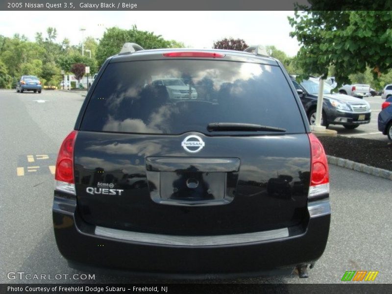 Galaxy Black / Beige 2005 Nissan Quest 3.5