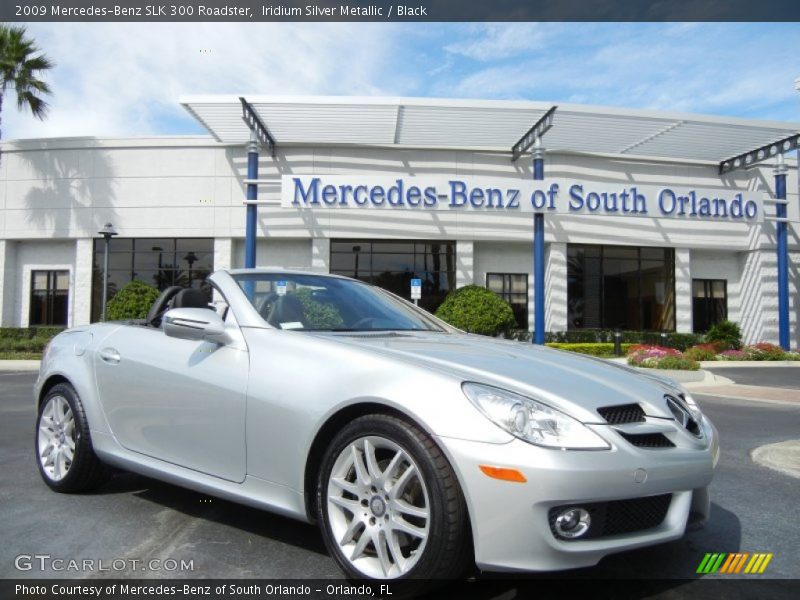 Iridium Silver Metallic / Black 2009 Mercedes-Benz SLK 300 Roadster