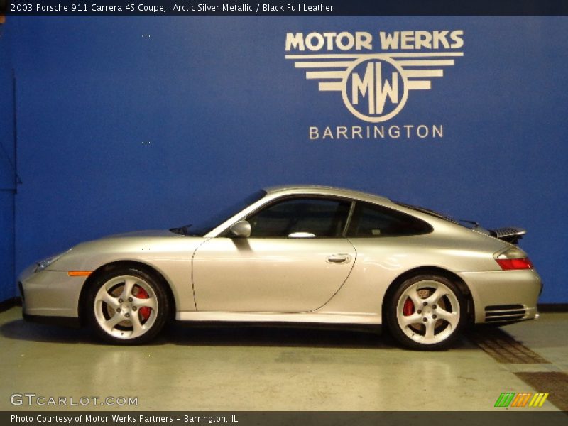 Arctic Silver Metallic / Black Full Leather 2003 Porsche 911 Carrera 4S Coupe