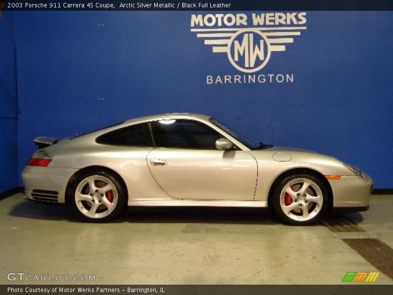 Arctic Silver Metallic / Black Full Leather 2003 Porsche 911 Carrera 4S Coupe