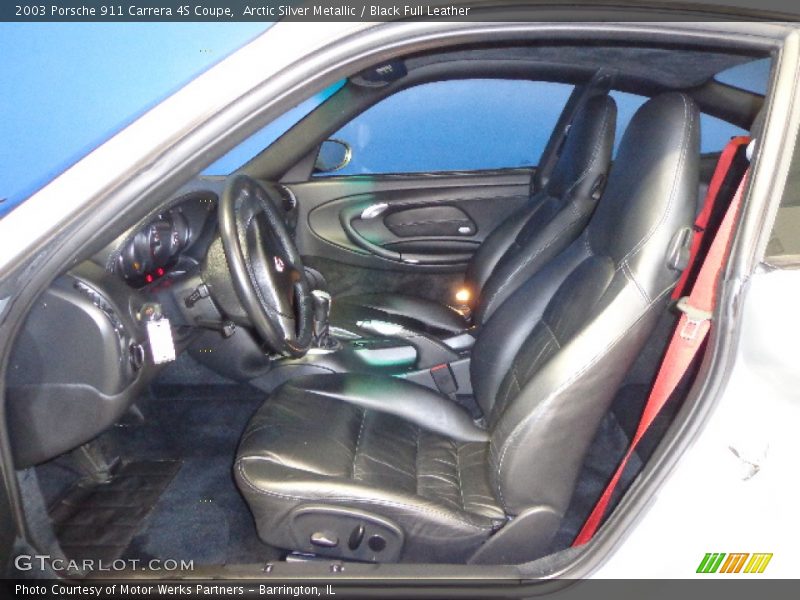 Arctic Silver Metallic / Black Full Leather 2003 Porsche 911 Carrera 4S Coupe