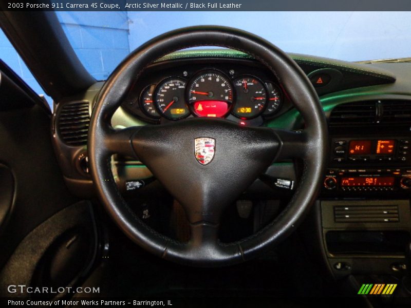 Arctic Silver Metallic / Black Full Leather 2003 Porsche 911 Carrera 4S Coupe