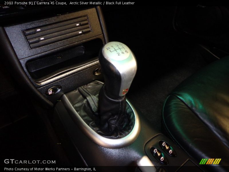 Arctic Silver Metallic / Black Full Leather 2003 Porsche 911 Carrera 4S Coupe