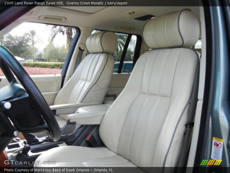 Front Seat of 2006 Range Rover HSE