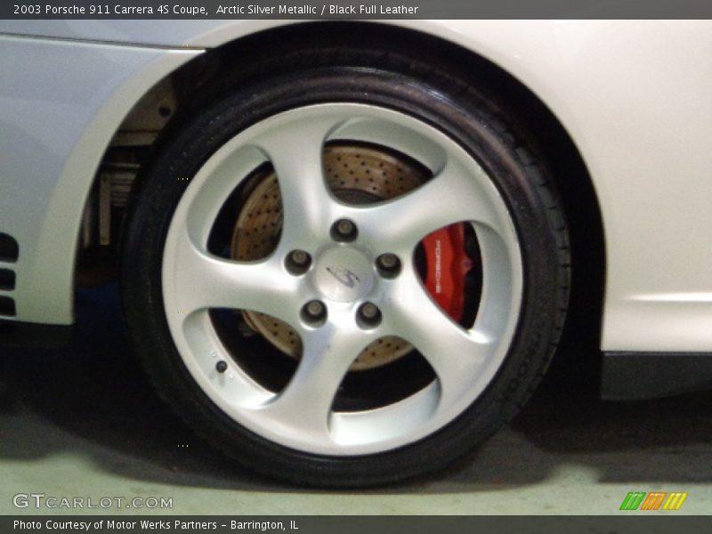 Arctic Silver Metallic / Black Full Leather 2003 Porsche 911 Carrera 4S Coupe