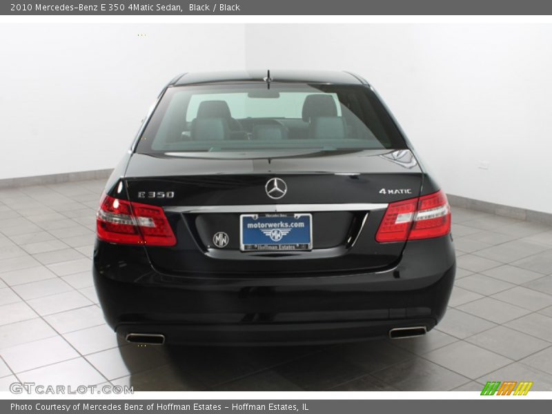 Black / Black 2010 Mercedes-Benz E 350 4Matic Sedan