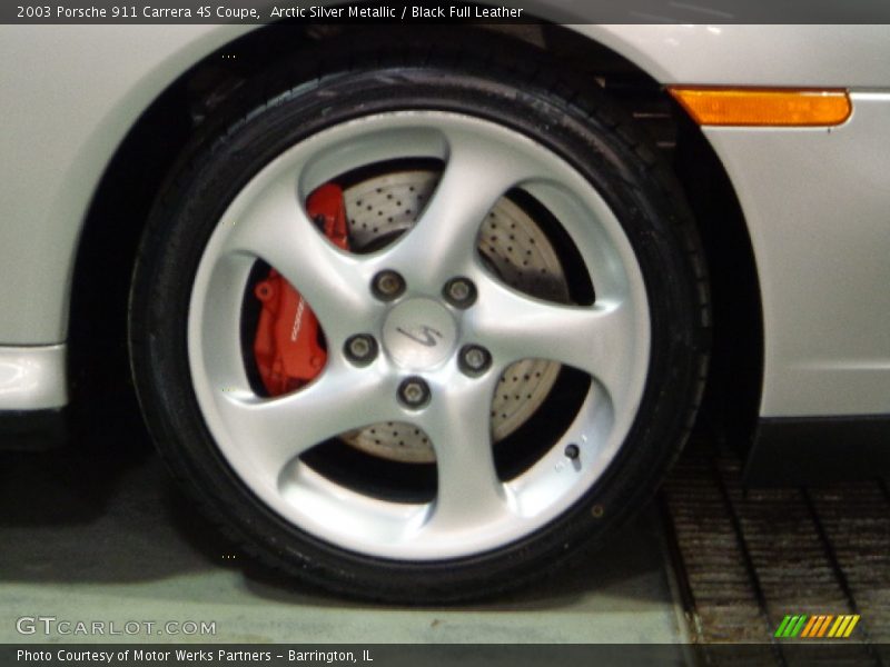 Arctic Silver Metallic / Black Full Leather 2003 Porsche 911 Carrera 4S Coupe