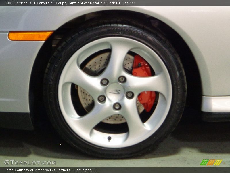 Arctic Silver Metallic / Black Full Leather 2003 Porsche 911 Carrera 4S Coupe