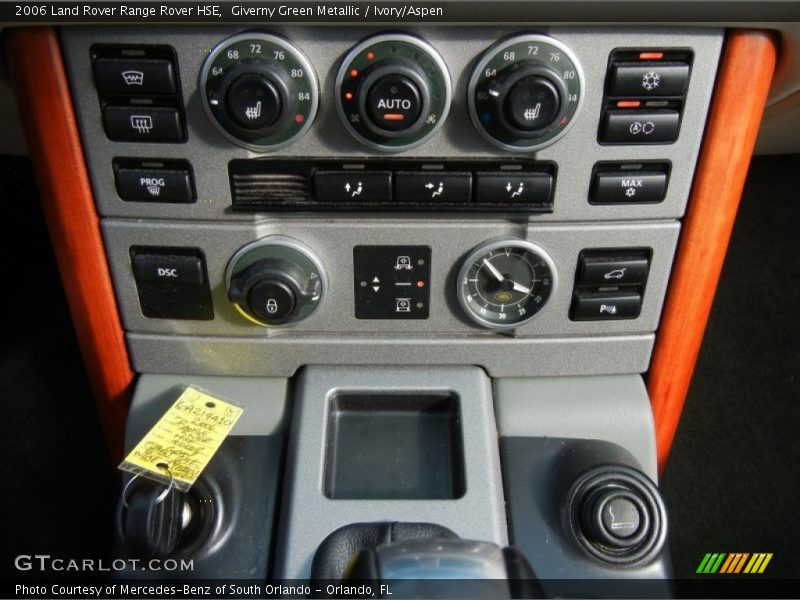 Controls of 2006 Range Rover HSE