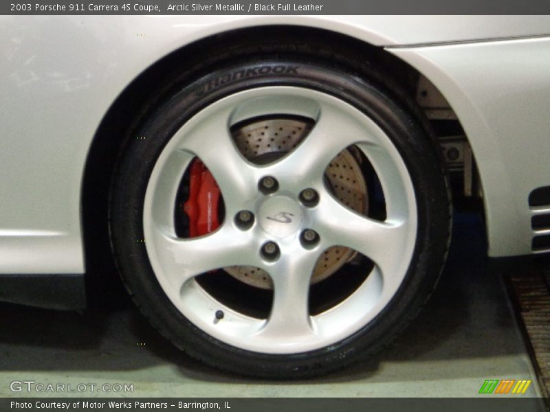 Arctic Silver Metallic / Black Full Leather 2003 Porsche 911 Carrera 4S Coupe