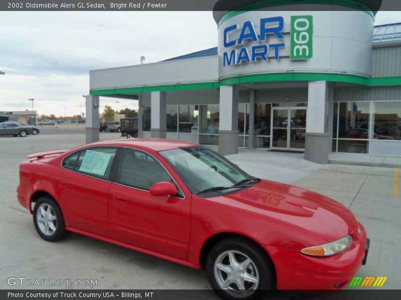 Bright Red / Pewter 2002 Oldsmobile Alero GL Sedan