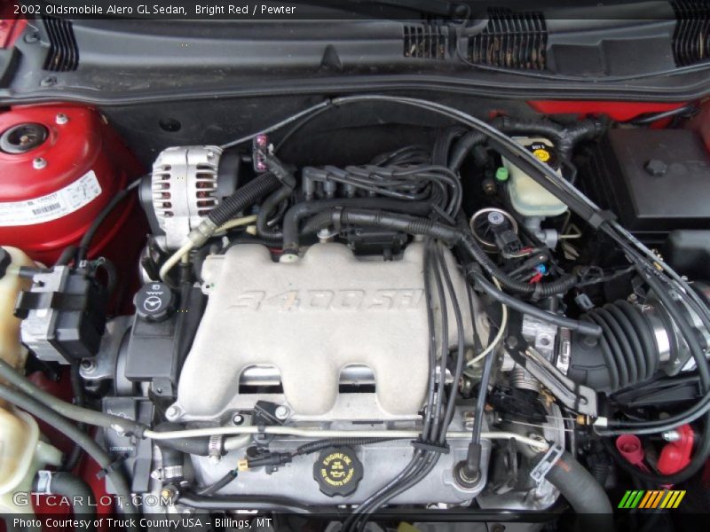 Bright Red / Pewter 2002 Oldsmobile Alero GL Sedan