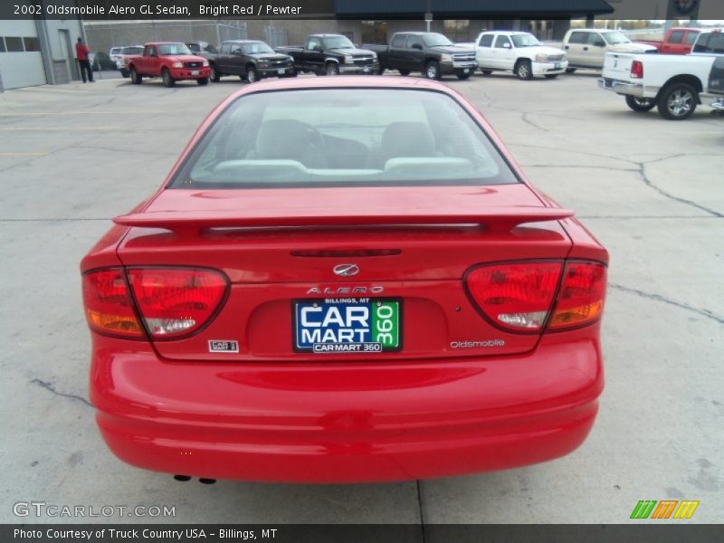 Bright Red / Pewter 2002 Oldsmobile Alero GL Sedan
