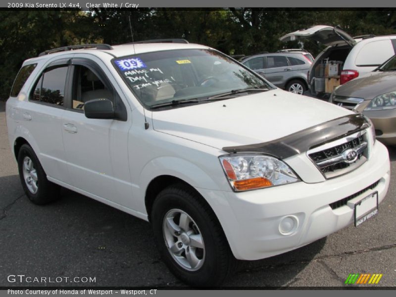 Clear White / Gray 2009 Kia Sorento LX 4x4