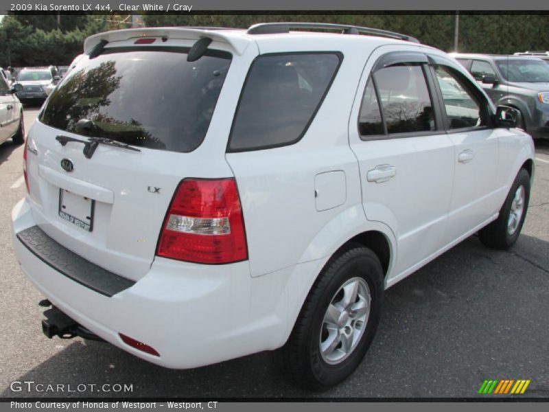 Clear White / Gray 2009 Kia Sorento LX 4x4