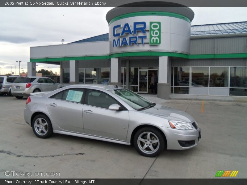 Quicksilver Metallic / Ebony 2009 Pontiac G6 V6 Sedan