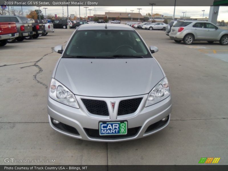 Quicksilver Metallic / Ebony 2009 Pontiac G6 V6 Sedan