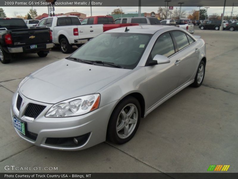 Quicksilver Metallic / Ebony 2009 Pontiac G6 V6 Sedan