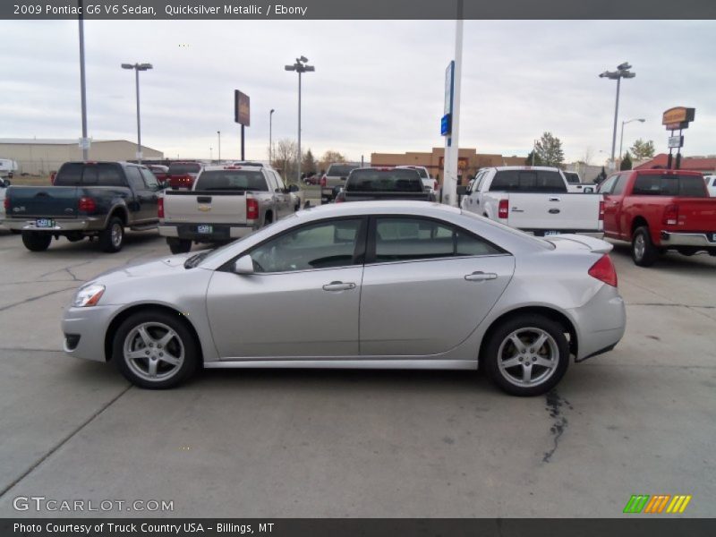 Quicksilver Metallic / Ebony 2009 Pontiac G6 V6 Sedan