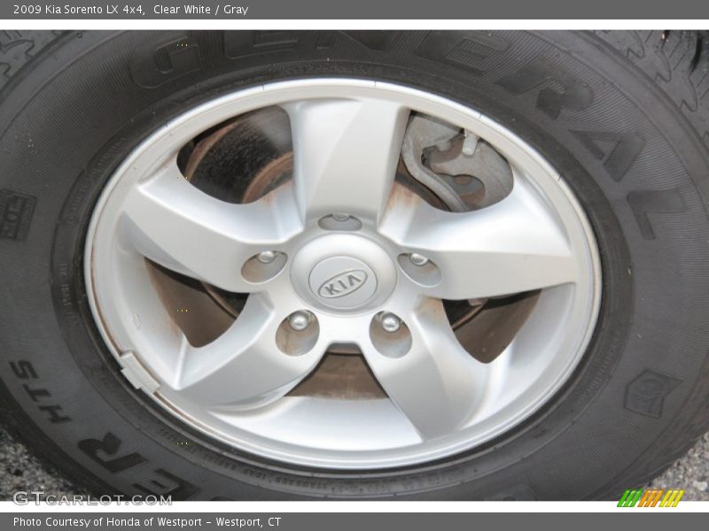 Clear White / Gray 2009 Kia Sorento LX 4x4