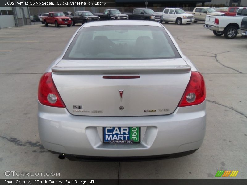 Quicksilver Metallic / Ebony 2009 Pontiac G6 V6 Sedan