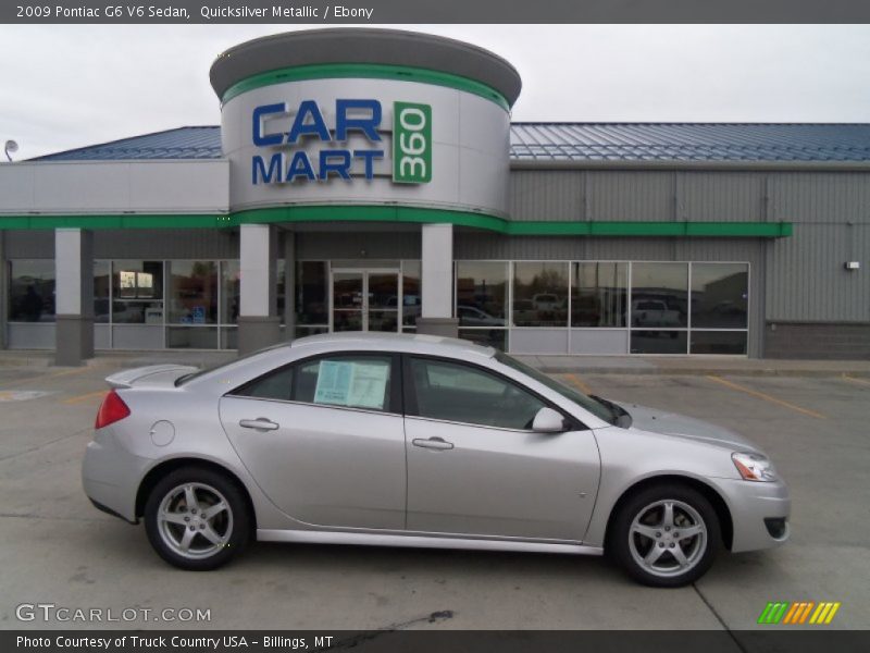 Quicksilver Metallic / Ebony 2009 Pontiac G6 V6 Sedan