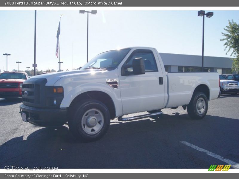Oxford White / Camel 2008 Ford F350 Super Duty XL Regular Cab