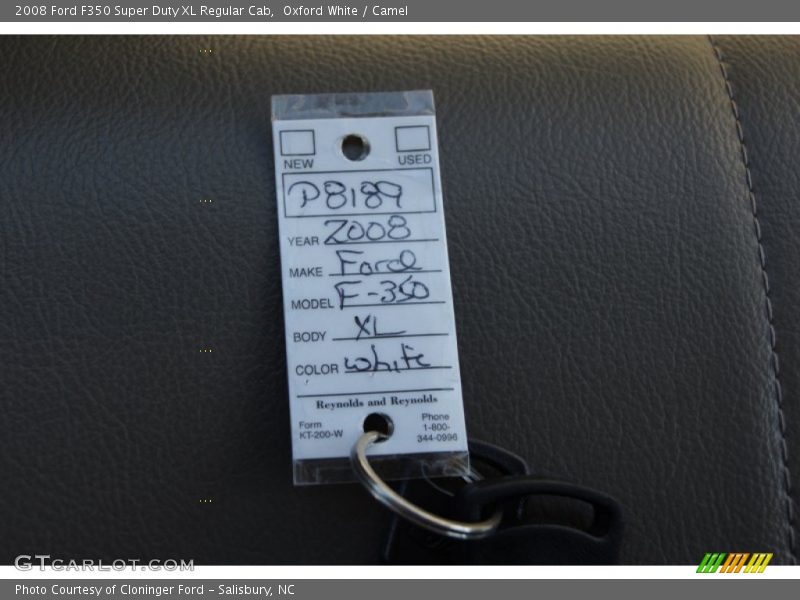 Oxford White / Camel 2008 Ford F350 Super Duty XL Regular Cab