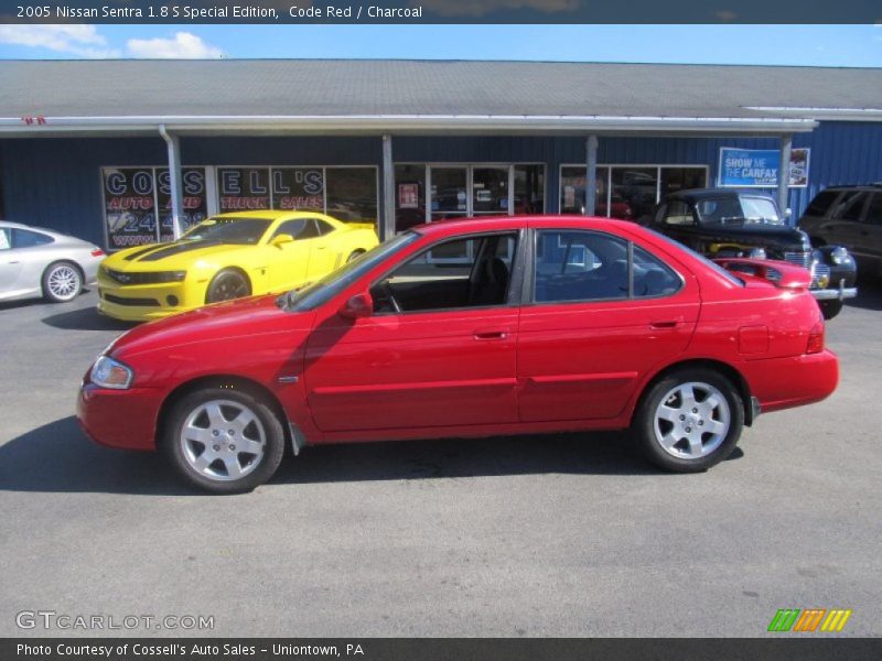 Code Red / Charcoal 2005 Nissan Sentra 1.8 S Special Edition