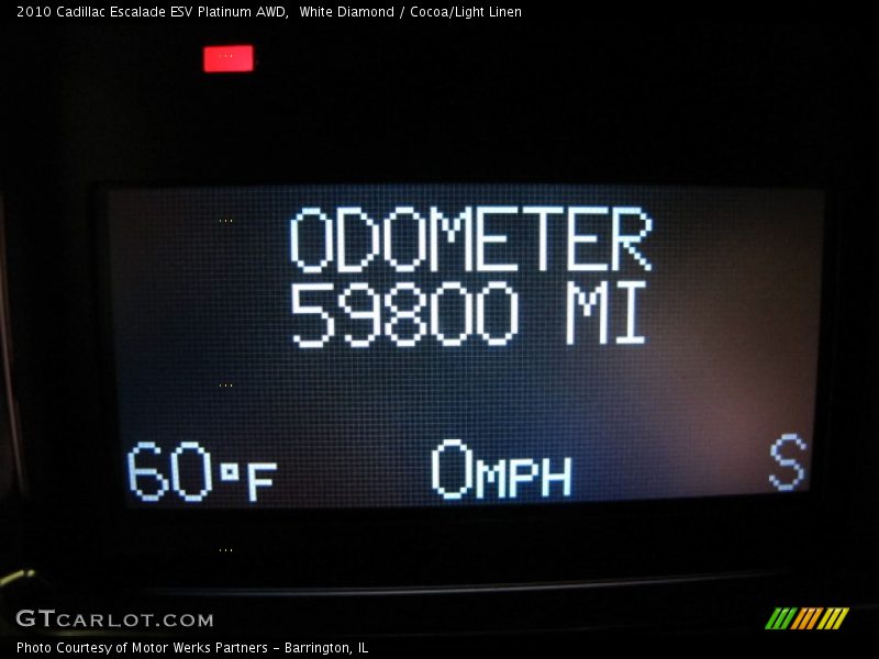 White Diamond / Cocoa/Light Linen 2010 Cadillac Escalade ESV Platinum AWD