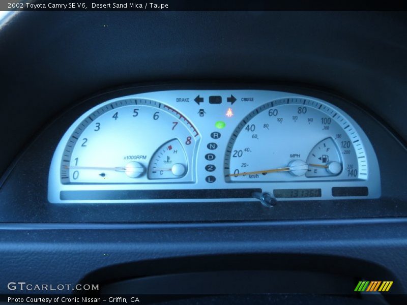 Desert Sand Mica / Taupe 2002 Toyota Camry SE V6
