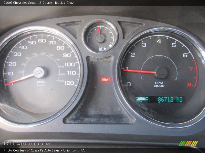 Black / Gray 2006 Chevrolet Cobalt LS Coupe