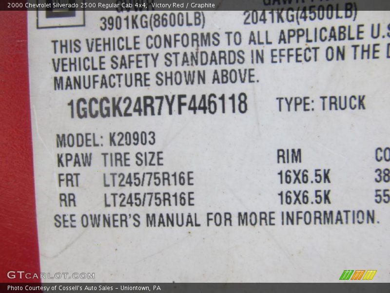 Victory Red / Graphite 2000 Chevrolet Silverado 2500 Regular Cab 4x4