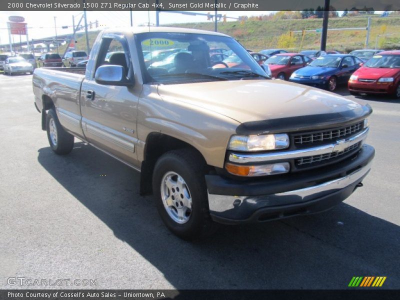 Sunset Gold Metallic / Graphite 2000 Chevrolet Silverado 1500 Z71 Regular Cab 4x4