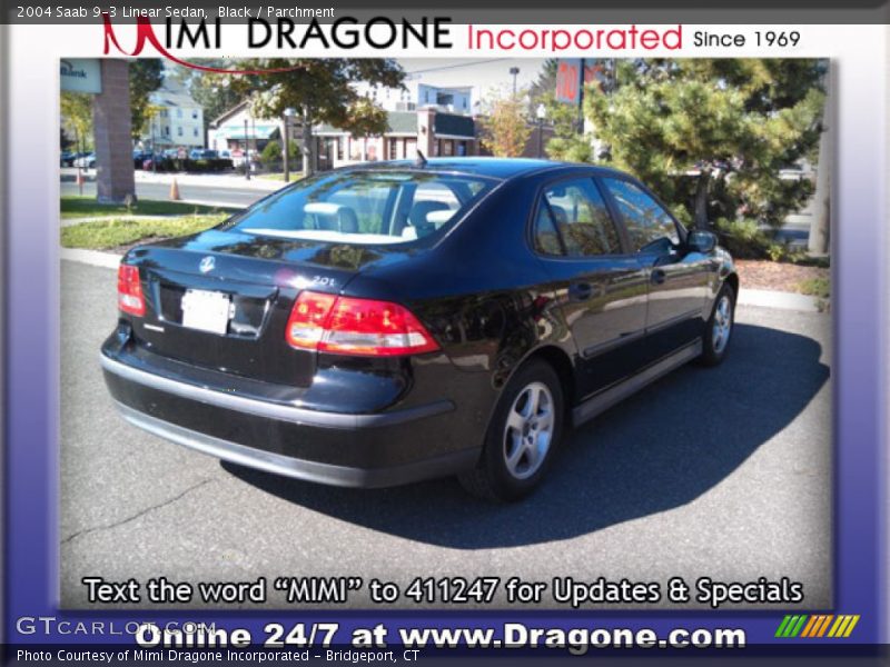 Black / Parchment 2004 Saab 9-3 Linear Sedan