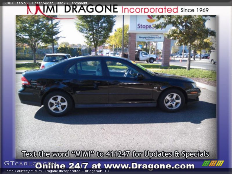 Black / Parchment 2004 Saab 9-3 Linear Sedan