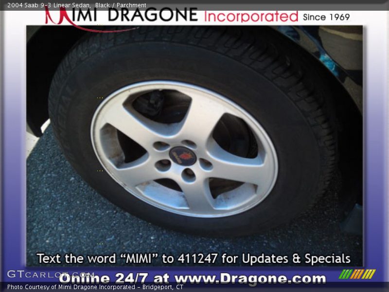 Black / Parchment 2004 Saab 9-3 Linear Sedan