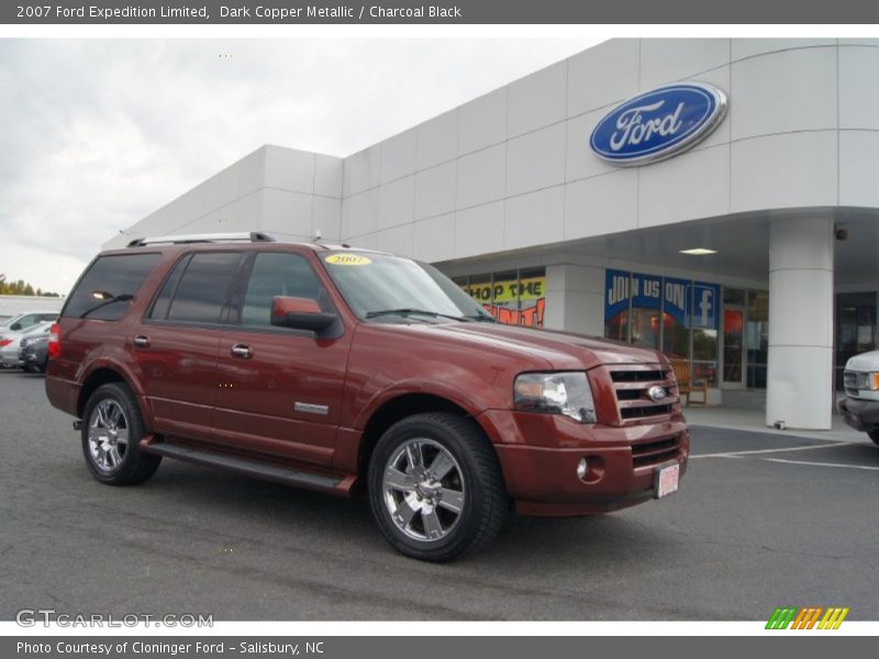 Dark Copper Metallic / Charcoal Black 2007 Ford Expedition Limited