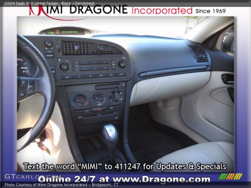 Black / Parchment 2004 Saab 9-3 Linear Sedan