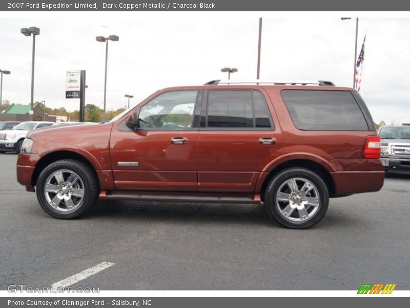 Dark Copper Metallic / Charcoal Black 2007 Ford Expedition Limited