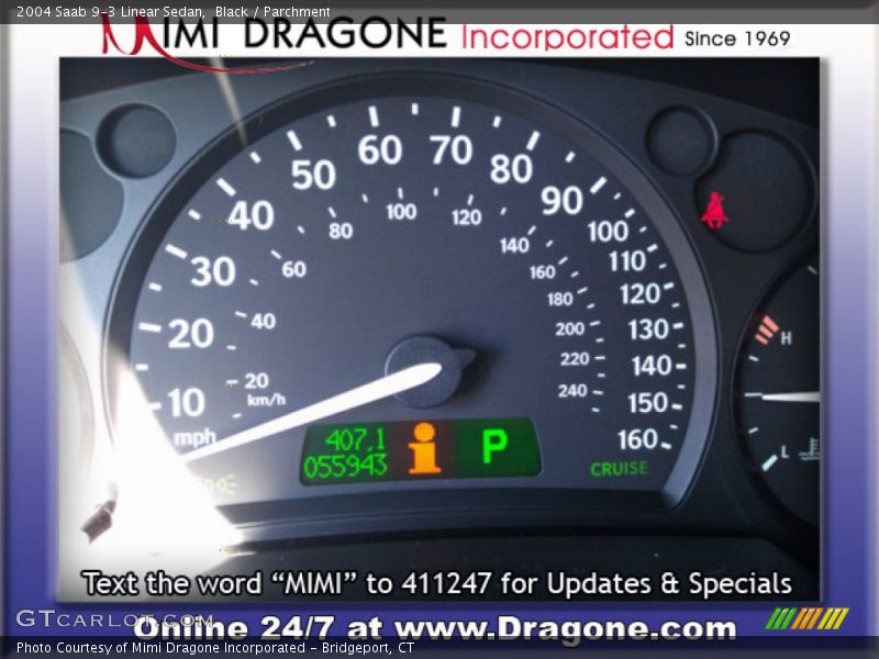 Black / Parchment 2004 Saab 9-3 Linear Sedan