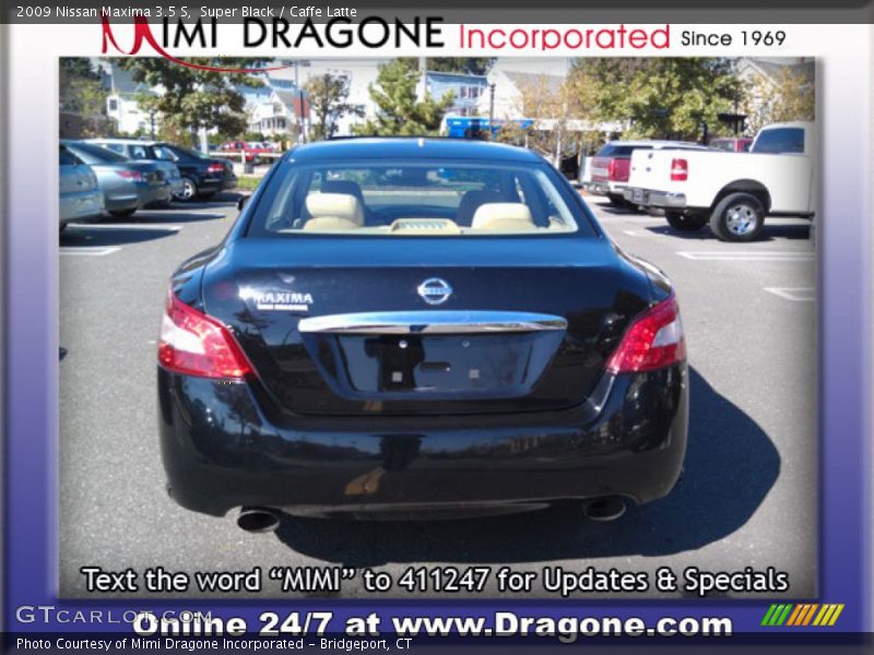 Super Black / Caffe Latte 2009 Nissan Maxima 3.5 S