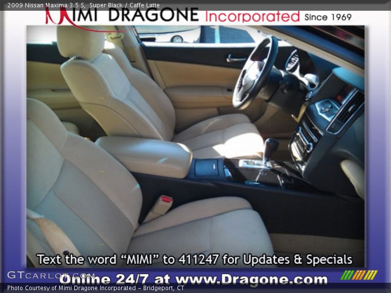 Super Black / Caffe Latte 2009 Nissan Maxima 3.5 S