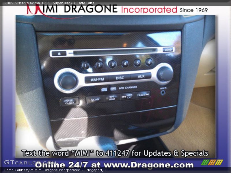 Super Black / Caffe Latte 2009 Nissan Maxima 3.5 S