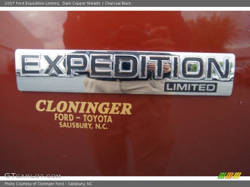 Dark Copper Metallic / Charcoal Black 2007 Ford Expedition Limited