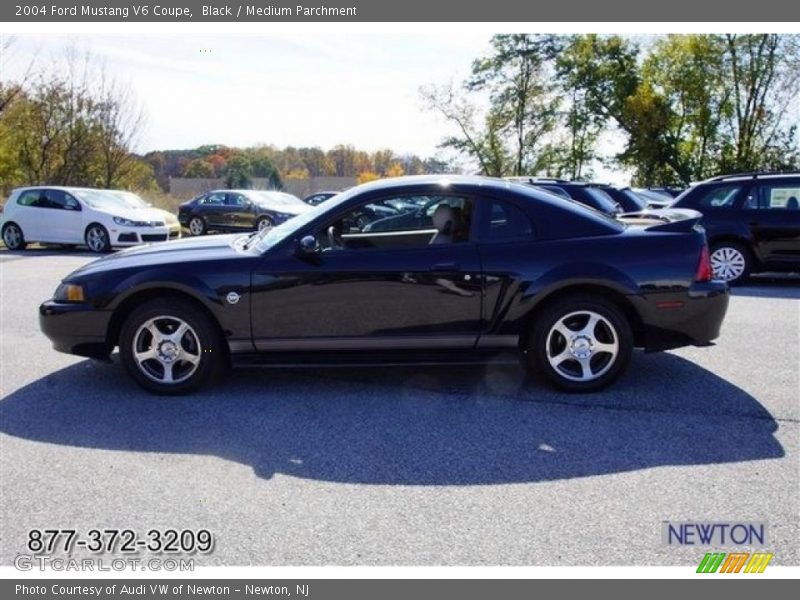 Black / Medium Parchment 2004 Ford Mustang V6 Coupe